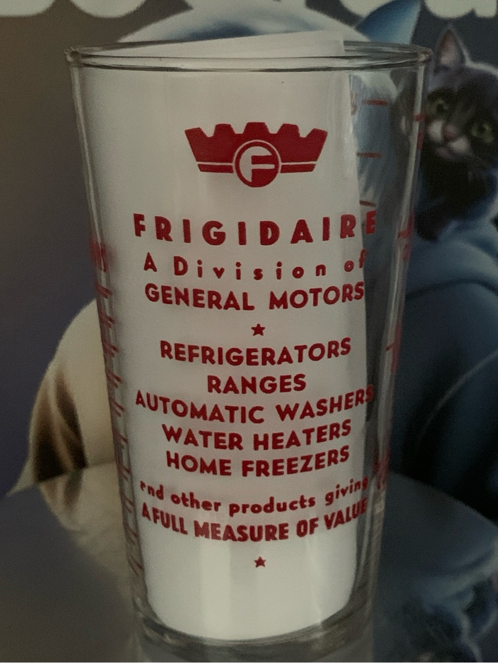 Vintage Frigidare General Motors GM Full Measure of Value Measuring Cup Glass